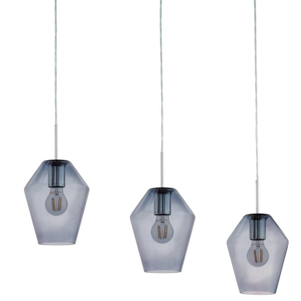 Hanglamp Murmillo 3-lichts chroom met smoke Eglo 9002759967741