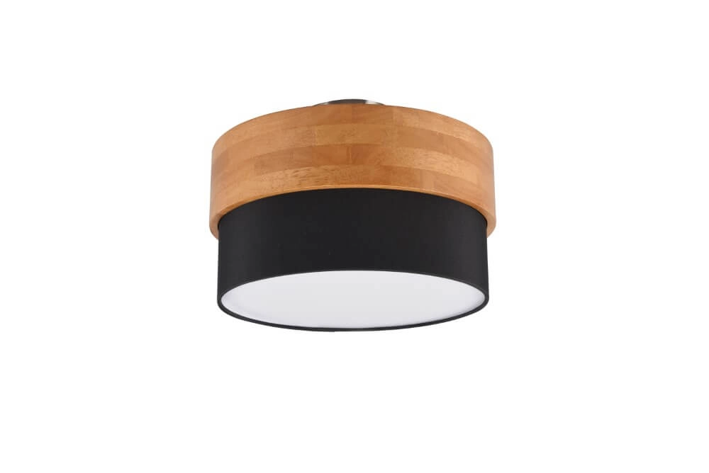 Ø 30cm plafondlamp Seasons hout met zwart