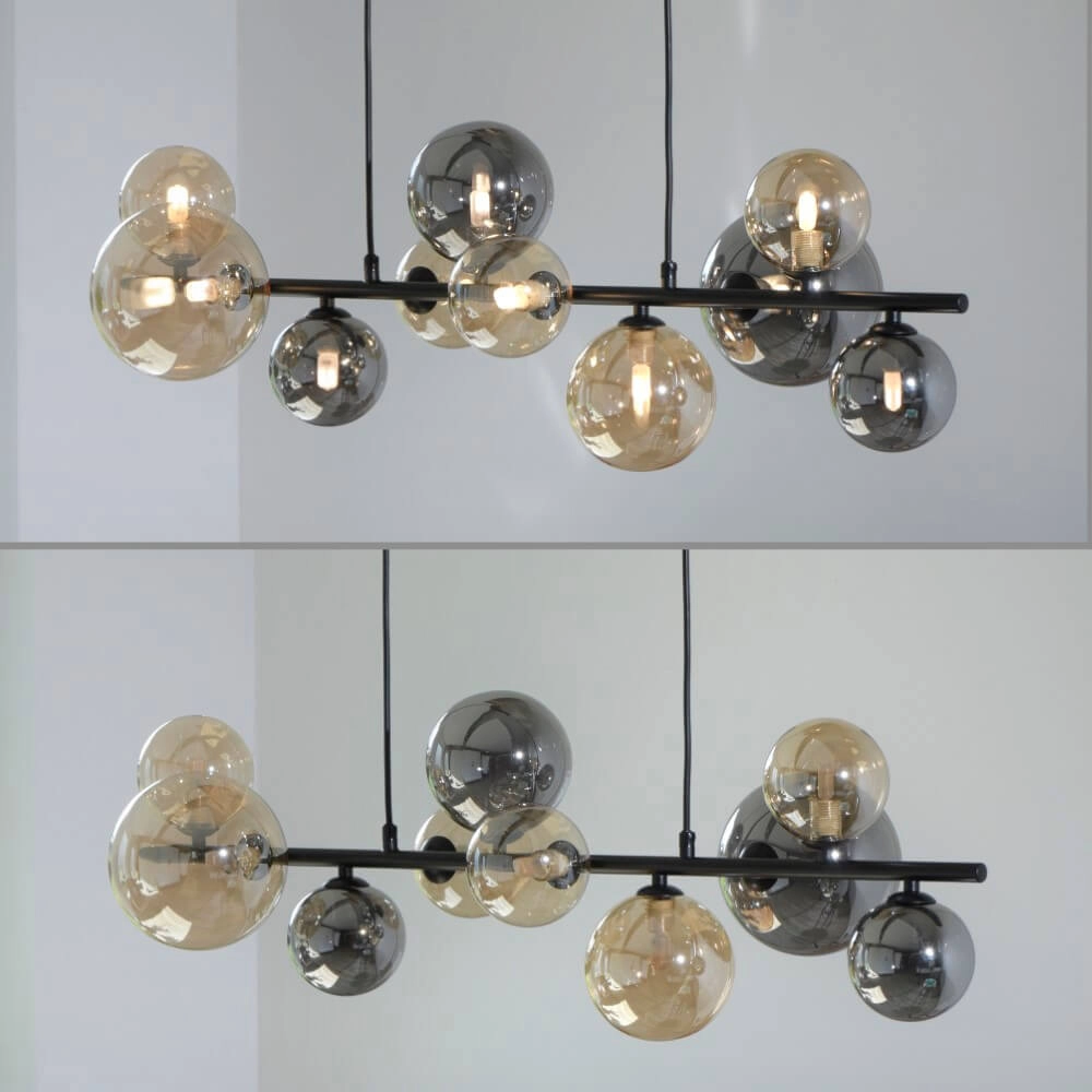 Zwarte hanglamp Popsicle design 10-lichts Paul Neuhaus 4012248375495