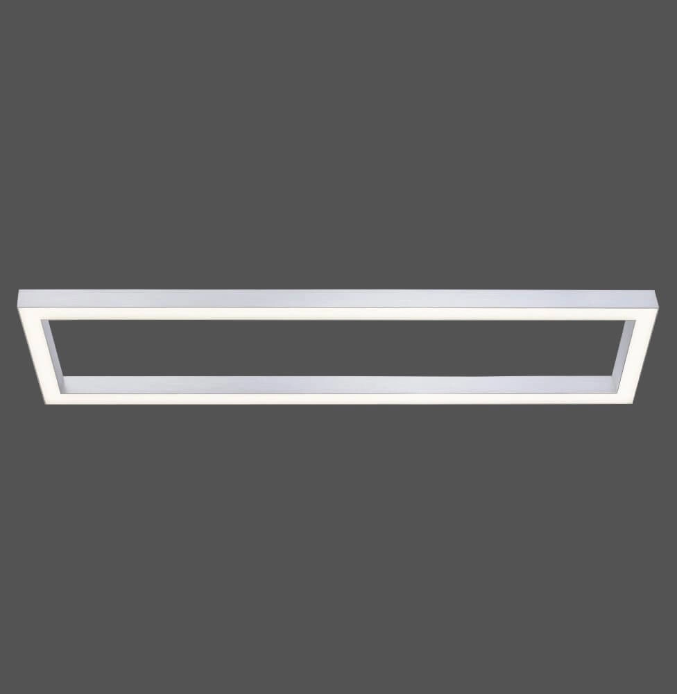 Rechthoekige plafondlamp Pure Lines Square aluminium Paul Neuhaus 4012248357934