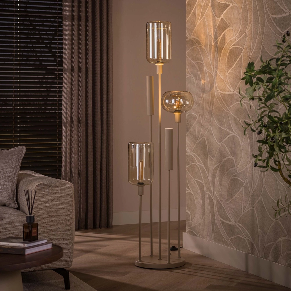 Design vloerlamp Serene zand bruin Lyora 8716803514768