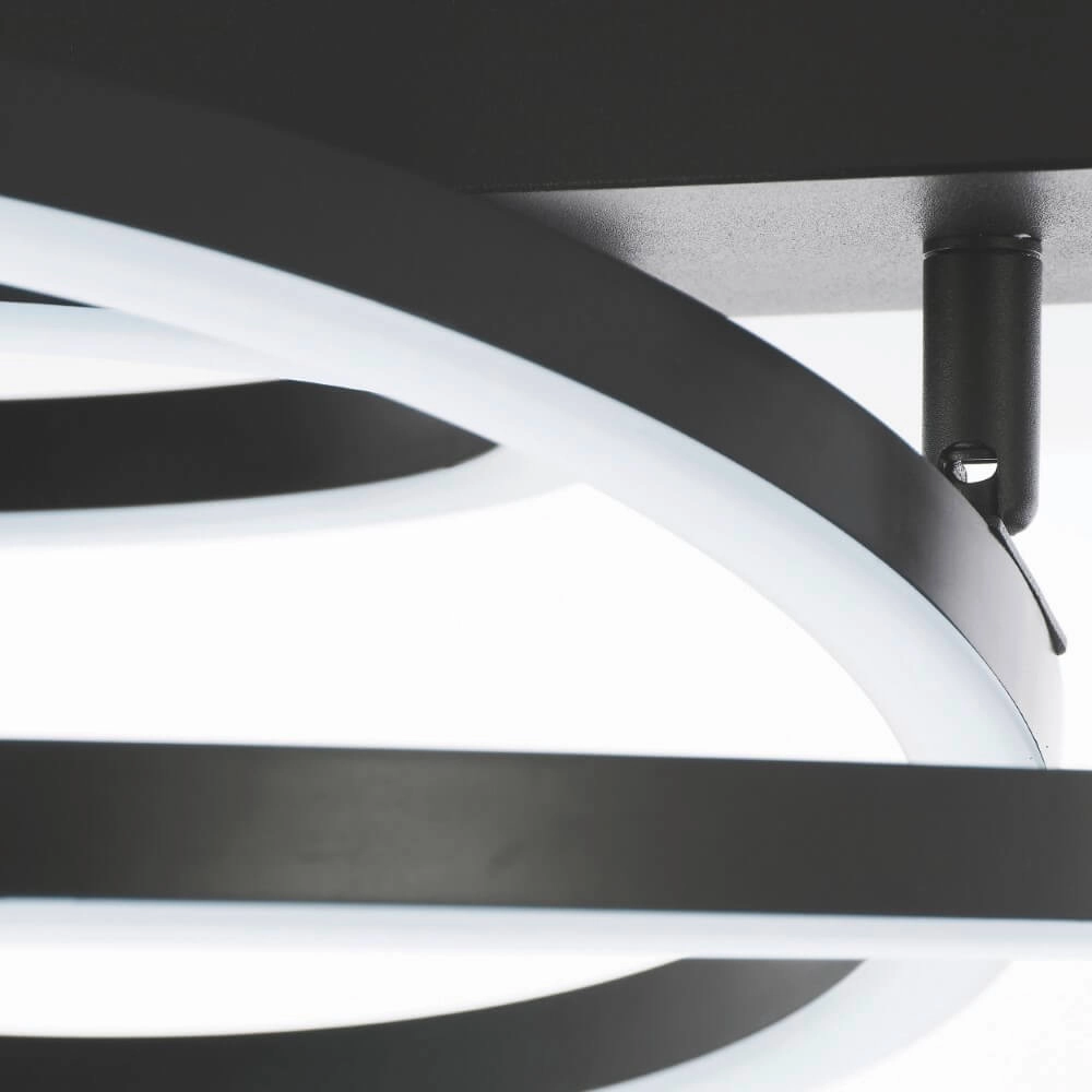 Dimbare plafondlamp Pedley zwart Brilliant 4004353442094