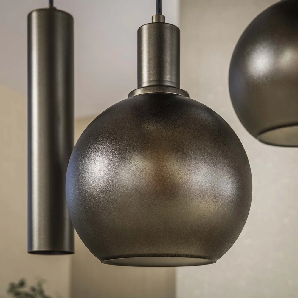 Hanglamp eettafel Sfera met glazen bollen en pendels Lyora 8716803512399