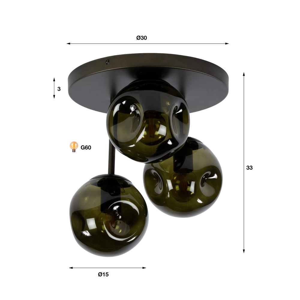 Design plafondlamp Stellar zwart