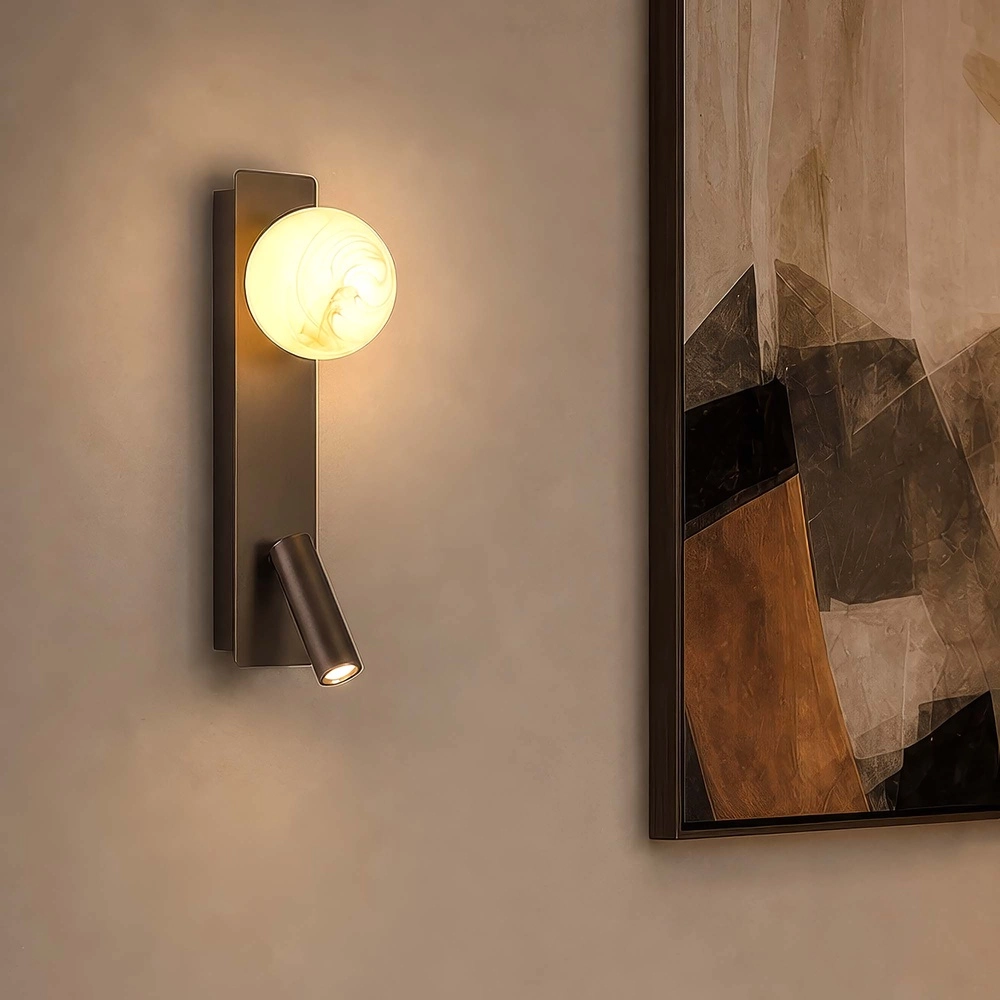 Wandlamp Carrara bruin Searchlight 5,05342E+12