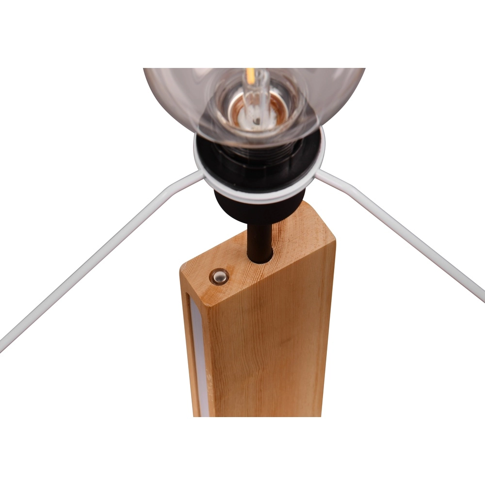 Vloerlamp Rahul design zwart met hout Trio 4017807600476
