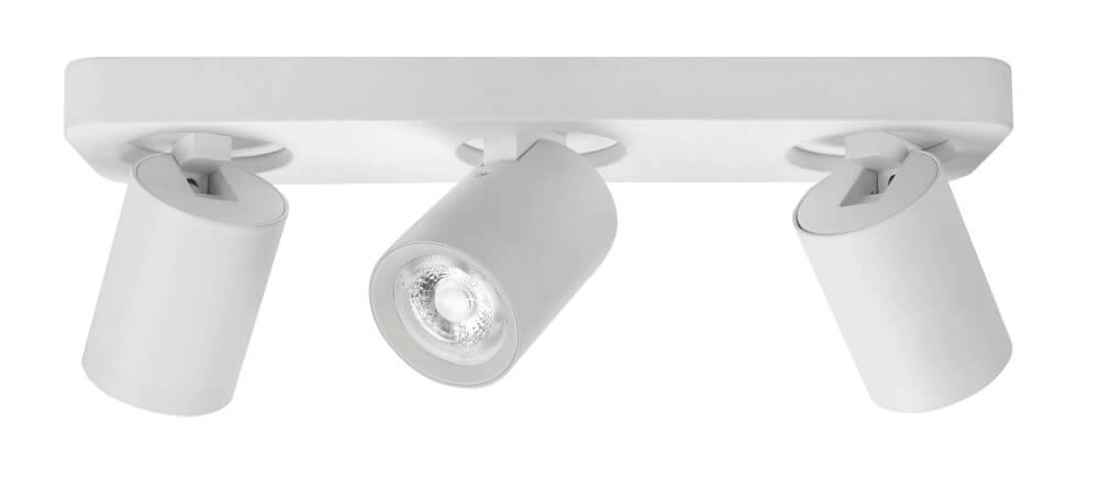 Triple opbouwspot Oliver mat wit