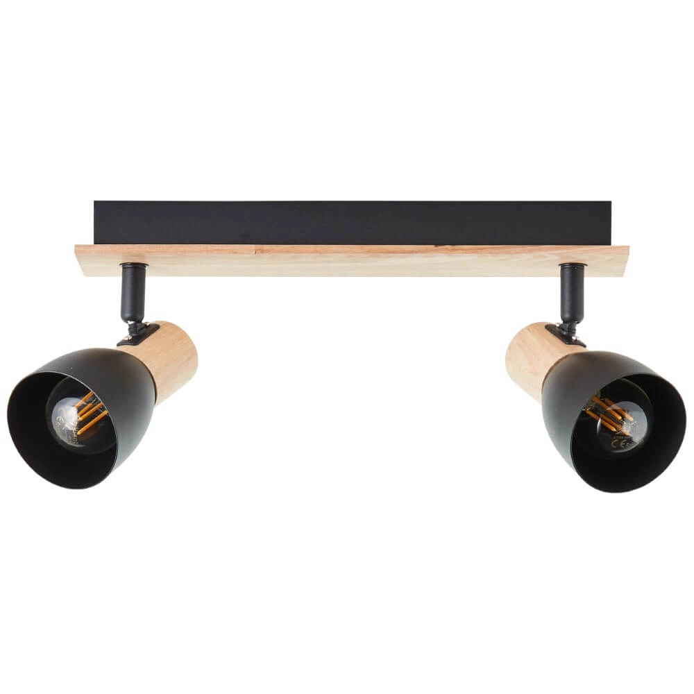 Plafondlamp Daintree 2-lichts zwart
