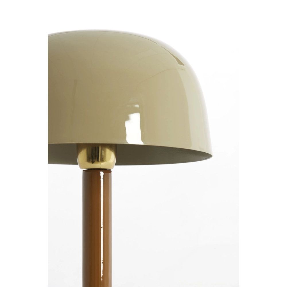 Bureaulamp Marivet glans zand en bruin - Ø 25cm Light & Living 8717807816223