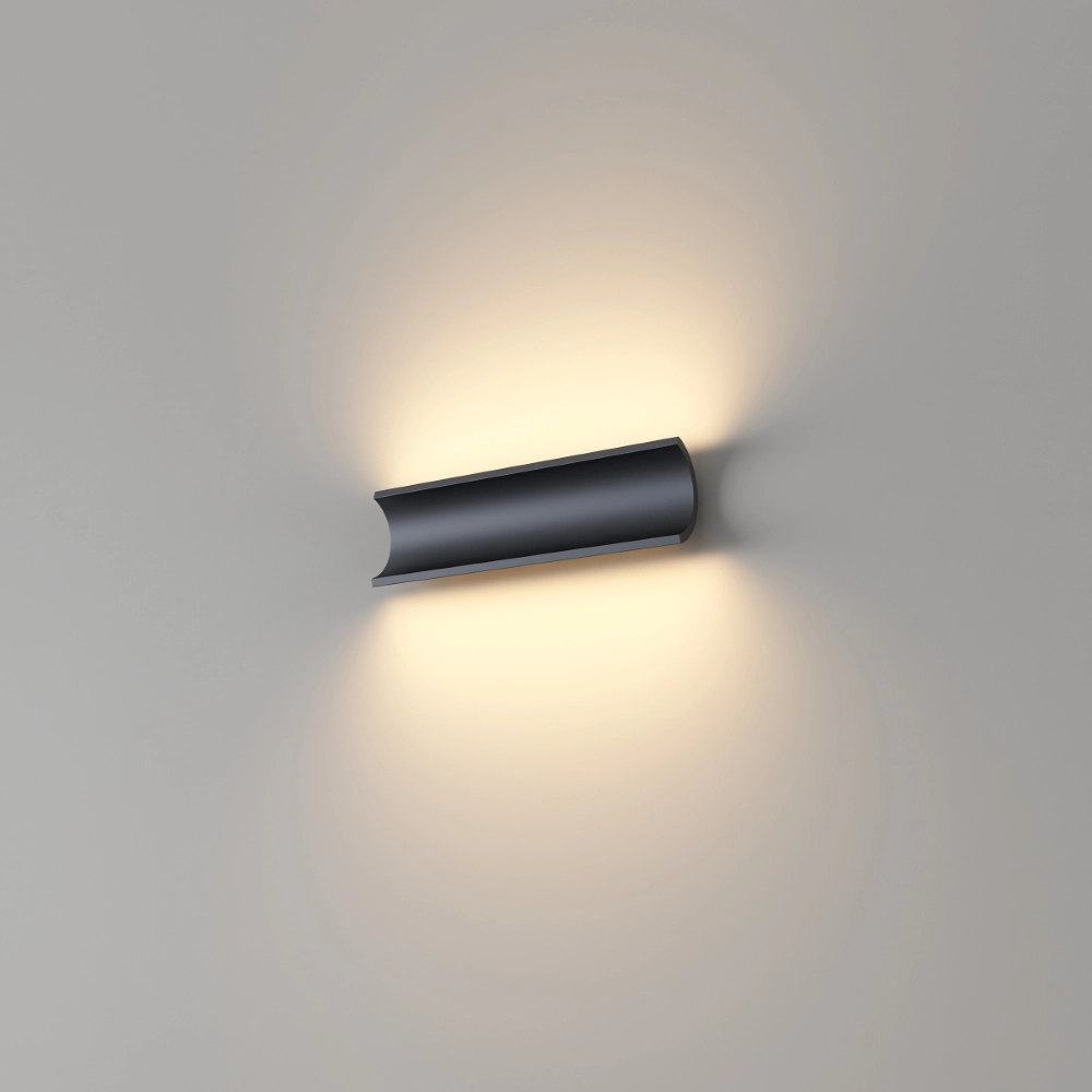 Indirecte wandlamp Malibu Up-down - zwart