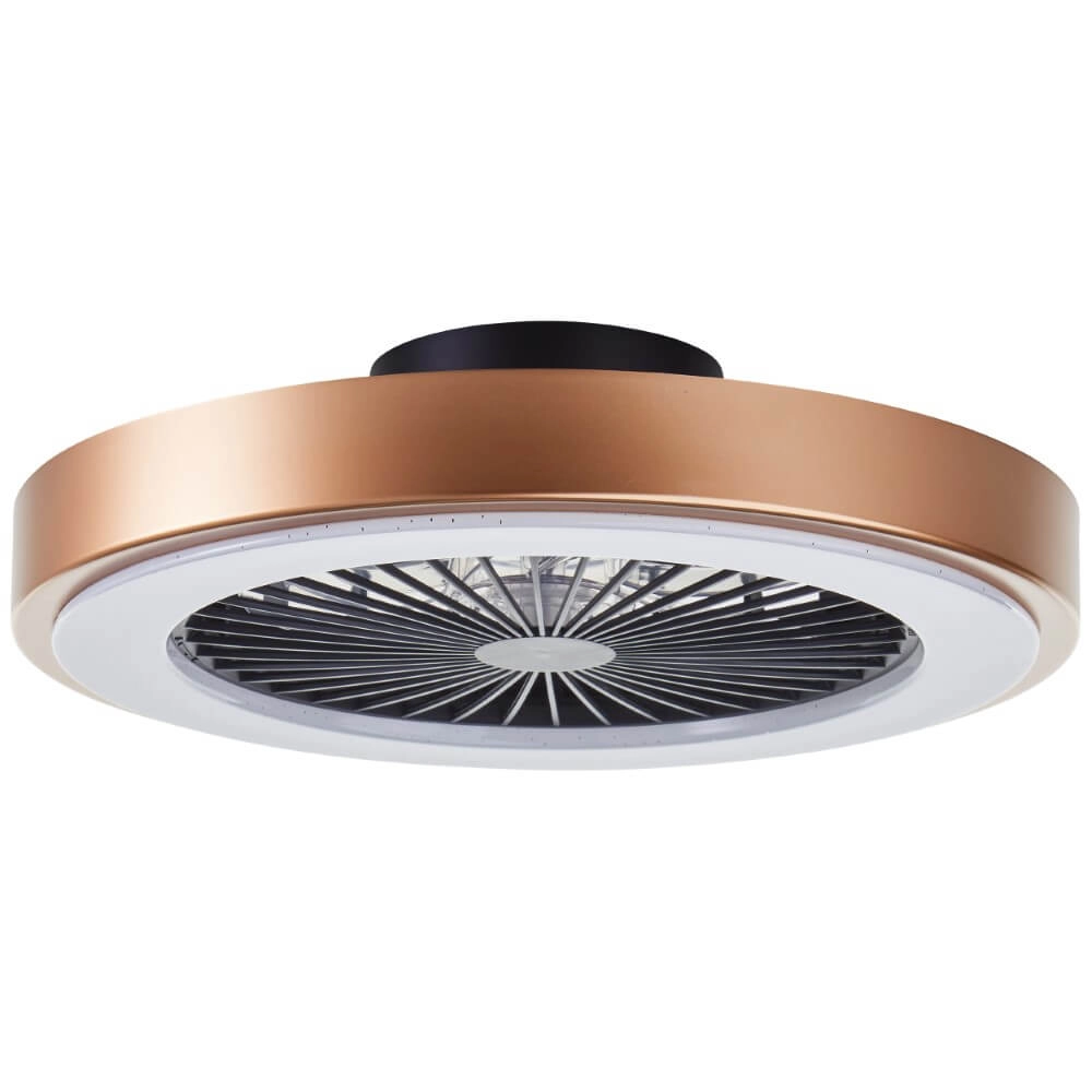 Zwarte ventilator Slimline met gouden rand Brilliant 4004353435874