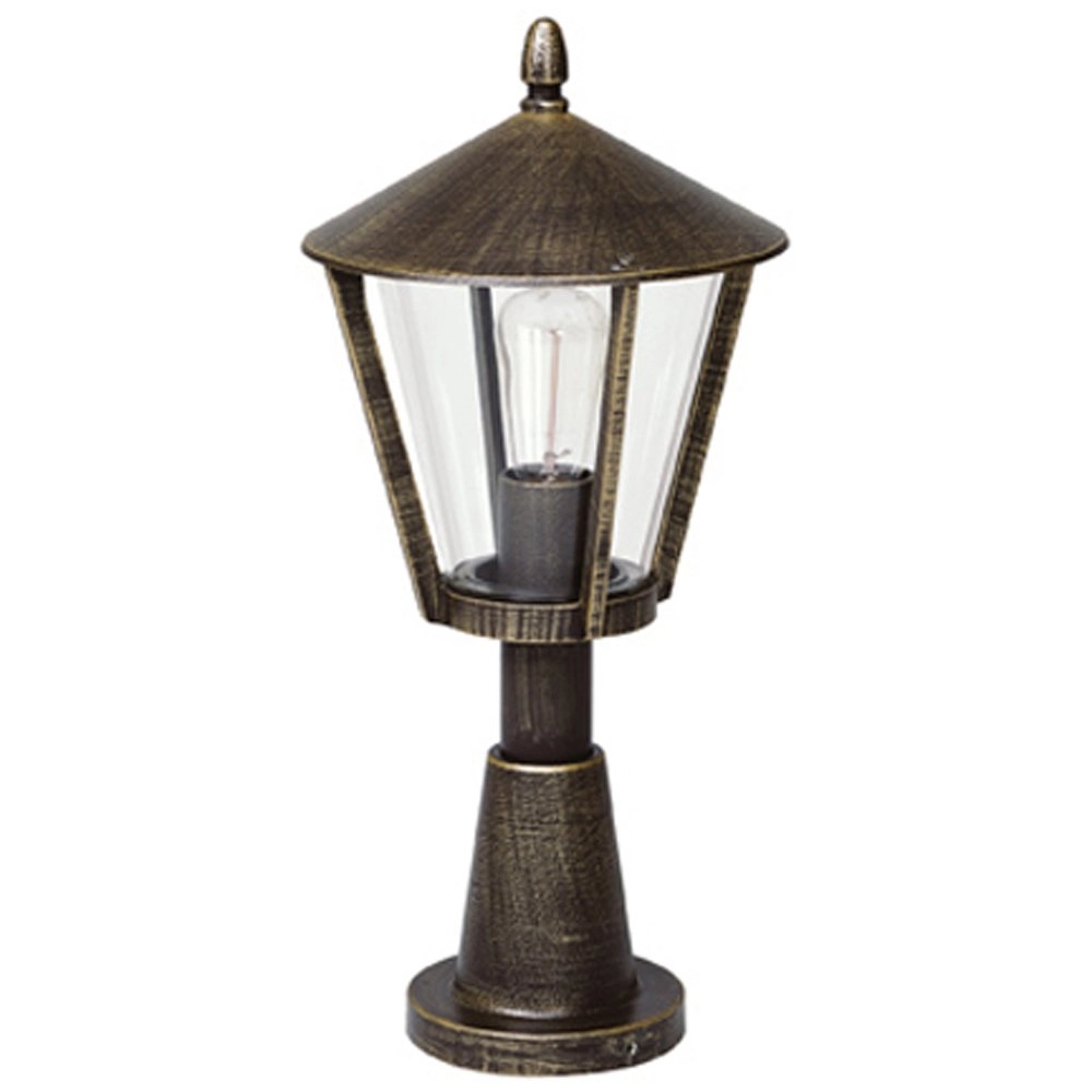 Buitenlamp op sokkel Nelly 56cm bronsbruin