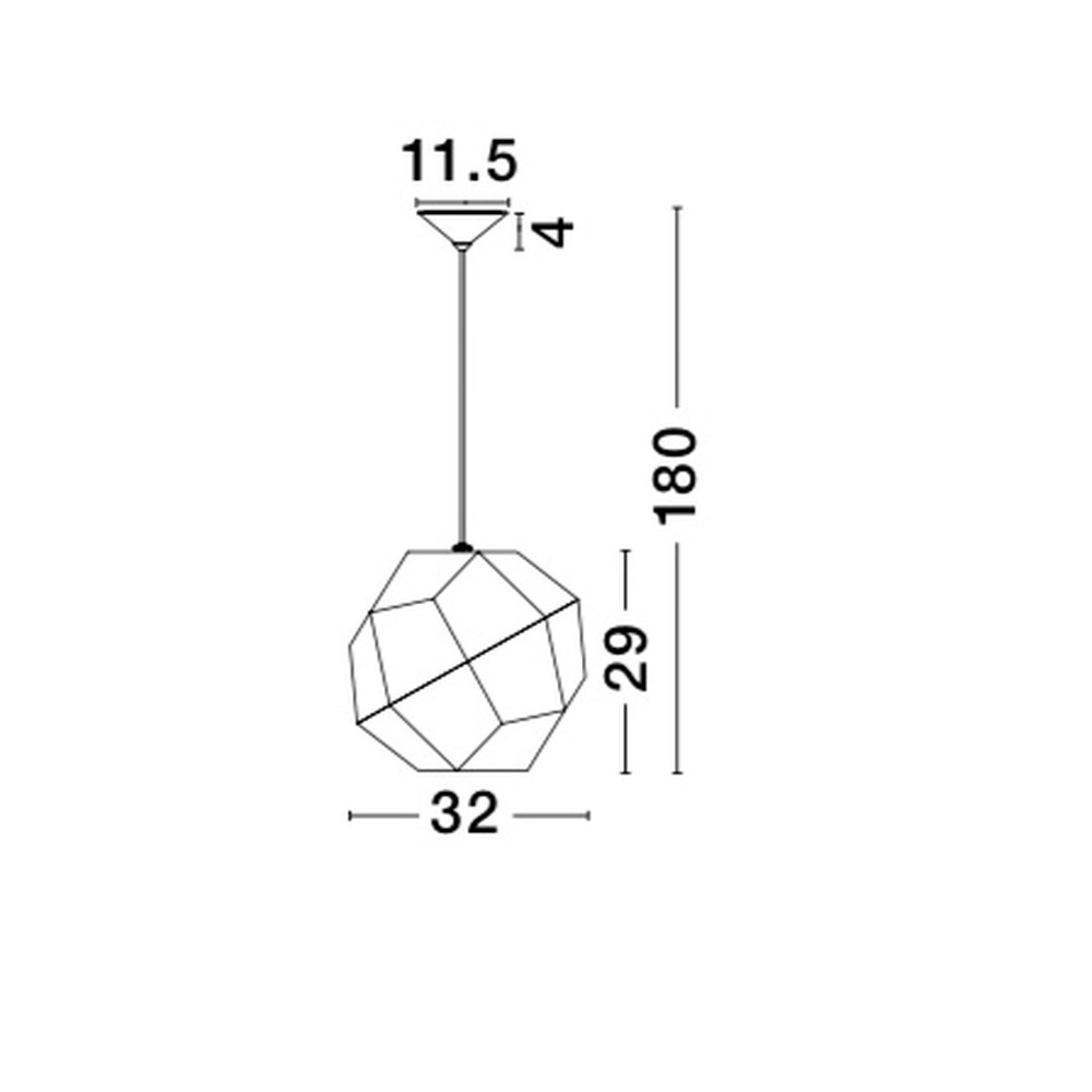 Design hanglamp Foggia Ø 32cm goud Lyora 5212017412836