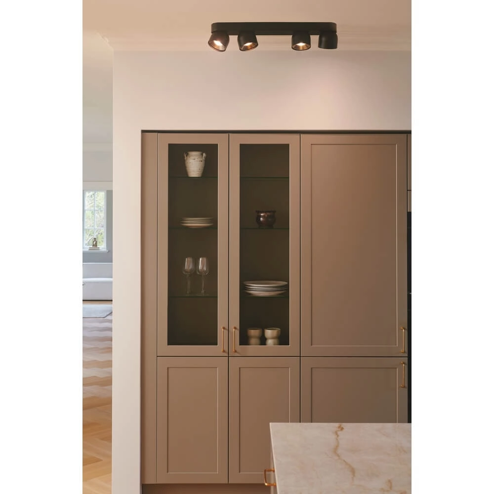 Zwarte spot Pitcher 4-lichts richtbaar Nordlux 5704924016240