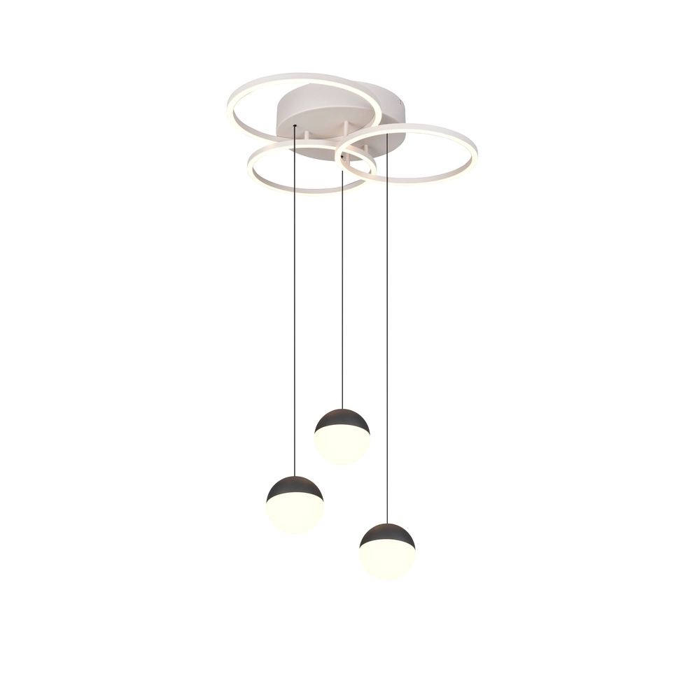 Grijze hanglamp Larino design rond