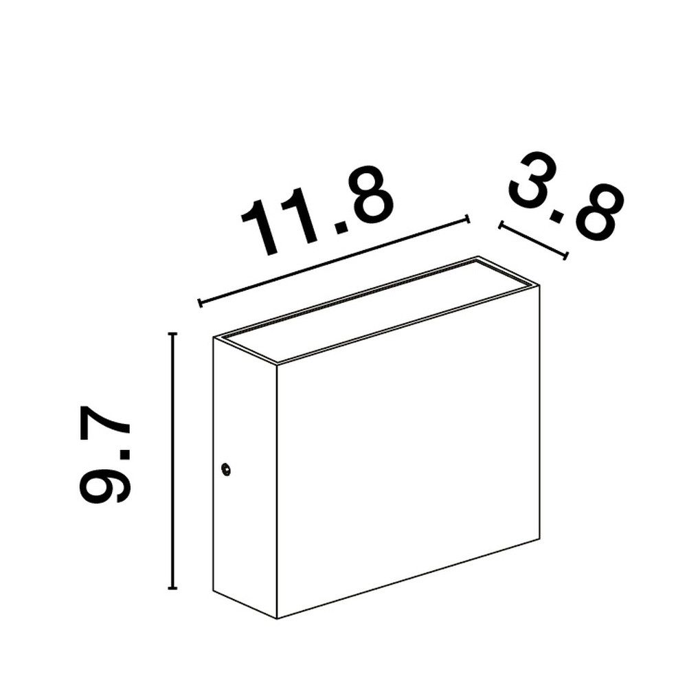 Wandlamp Dewi rechthoek antraciet Lyora 5212017432797