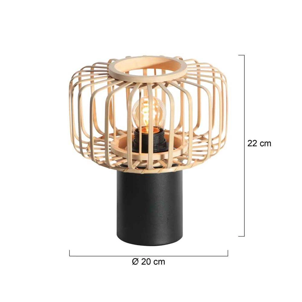 Bamboe tafellamp Bloeba Ø 20cm Steinhauer 8712746176759