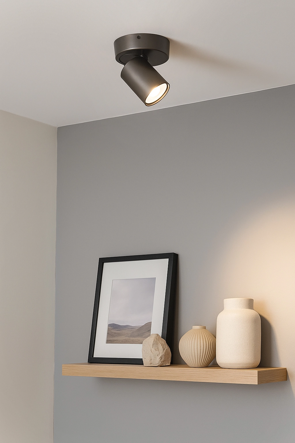 Plafondlamp Moon 1 rond brons Lyora 5053423311821