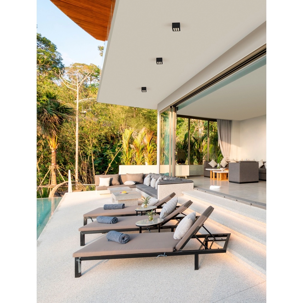 Plafondlamp Jax vierkant 11cm antraciet Lyora 5212017476685