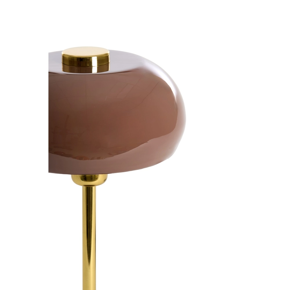 Tafellamp Surin Ø 22cm - glans donker bruin met goud Light & Living 8717807740931