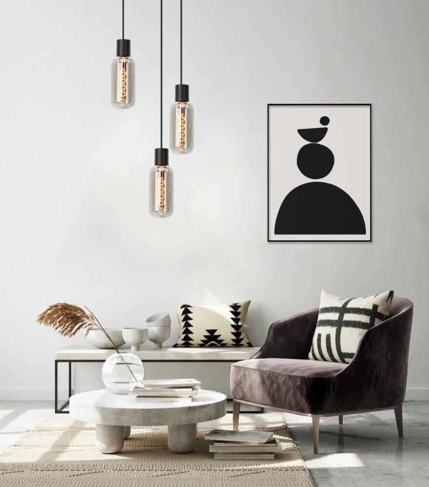 3-lichts hanglamp Majone rond zwart Eglo 9008606295289