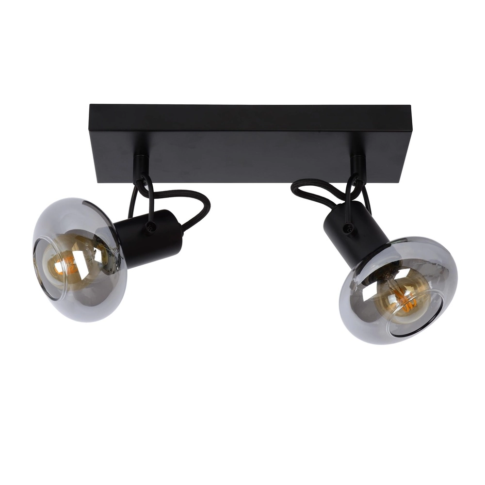 Plafondlamp Madee 2-lichts zwart
