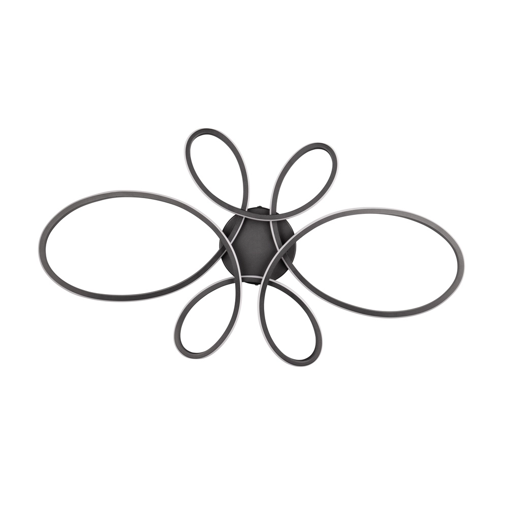 Design plafondlamp Fly zwart Trio 4017807600865