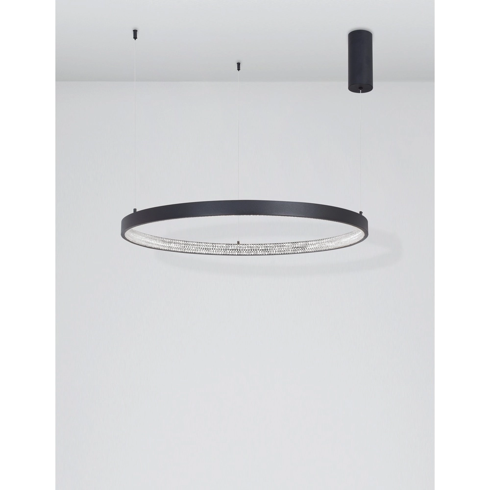 Hanglamp Preston zwart Ø 80cm Lyora 5212017429186