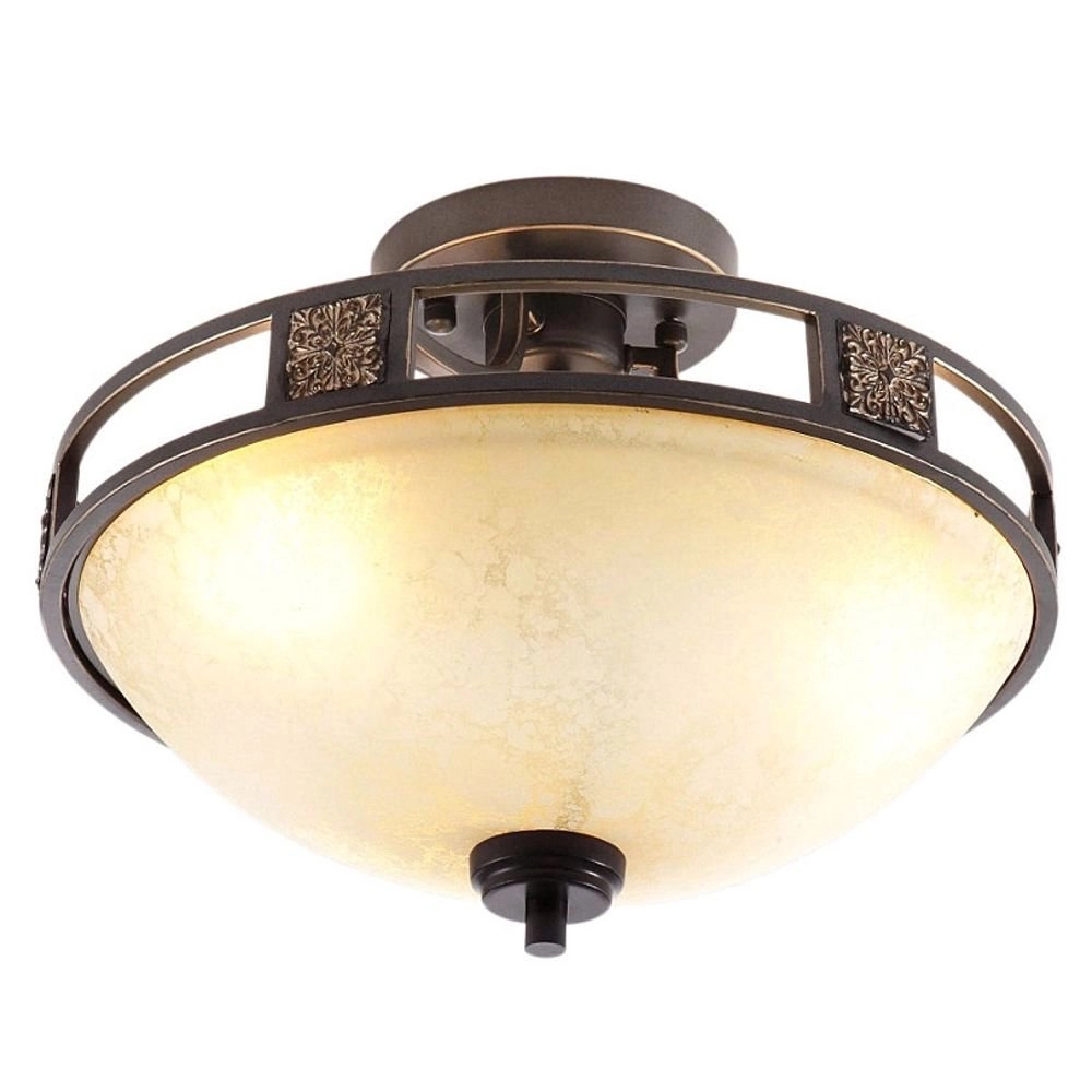 Plafondlamp Antiek Series 6081 42cm bronsbruin Trio 4017807211788