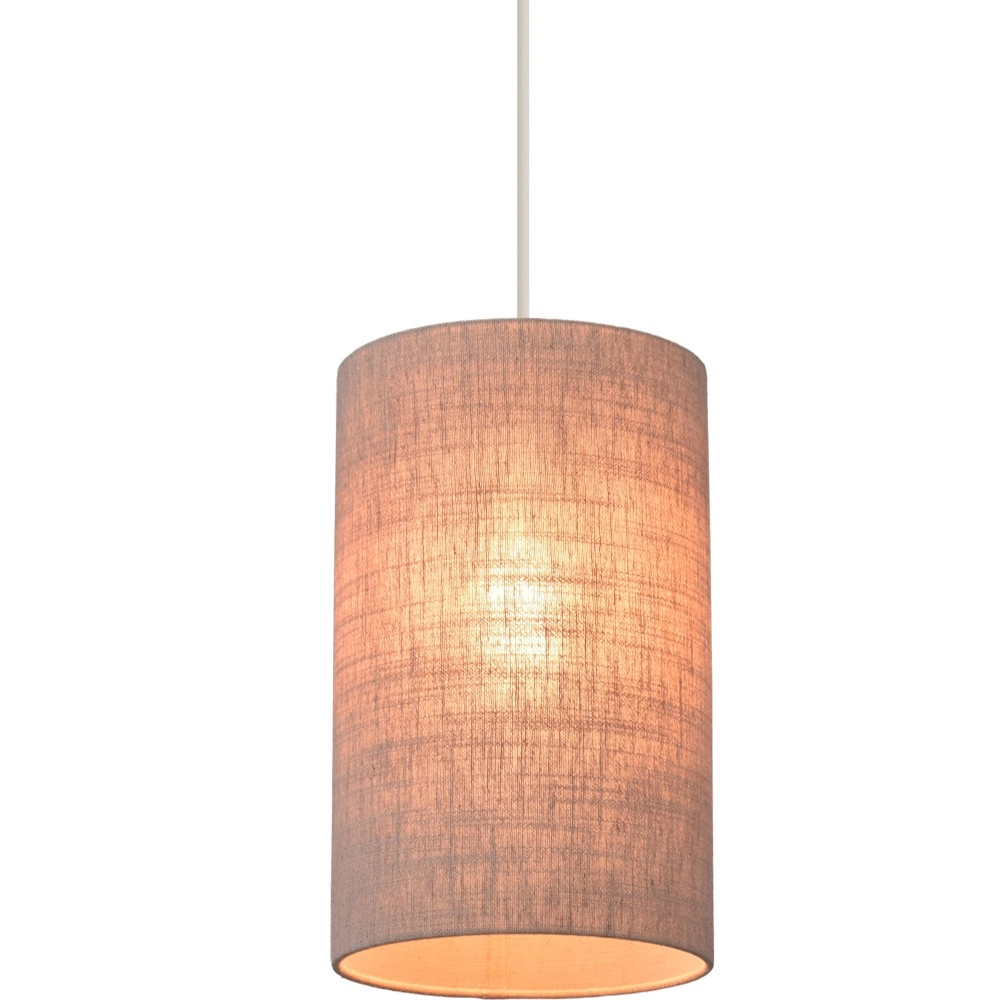 Hanglamp Lisbourg beige terra met beige grey kap Masterlight