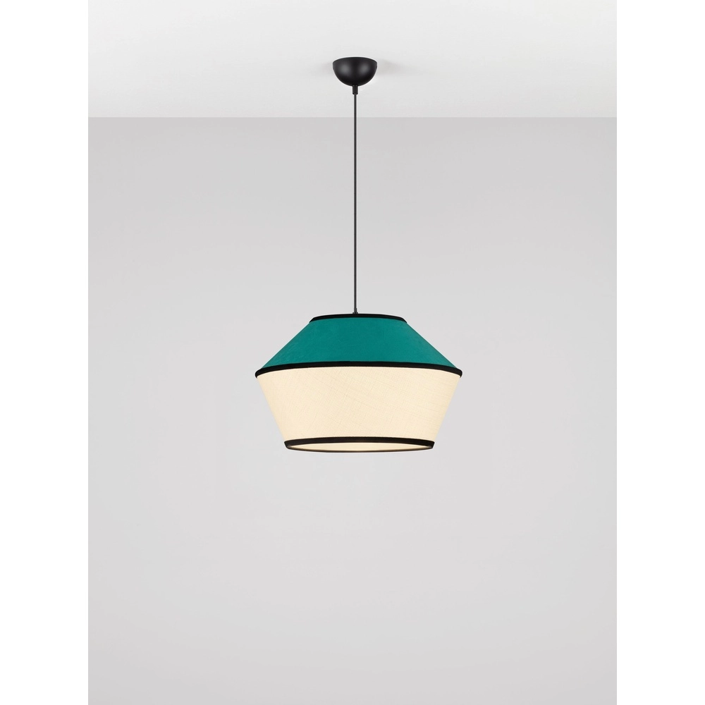 Hanglamp Veliss wit met blauw Lyora 5212017493842