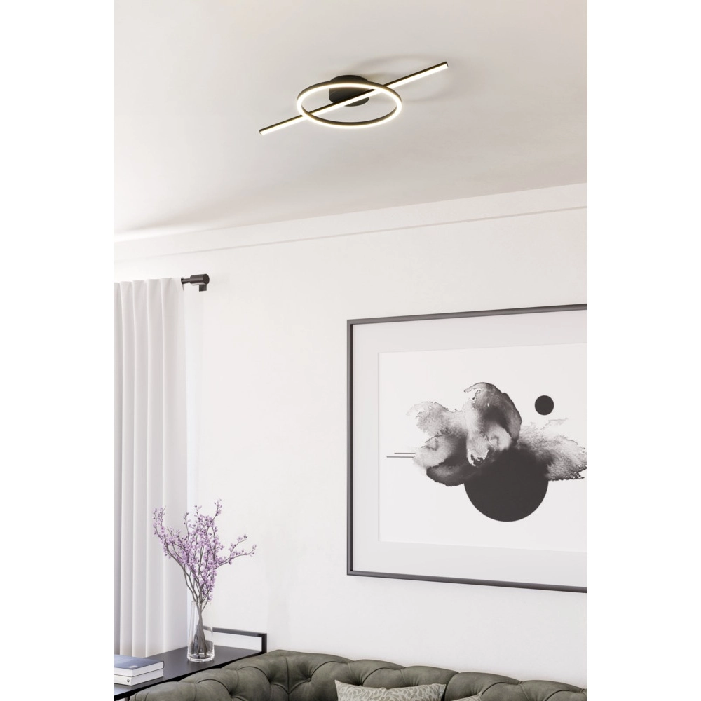 Design plafondlamp Agostino zwart rond Eglo 9002759759179