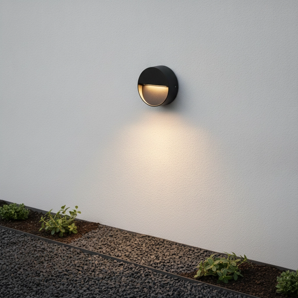Ronde wandlamp Sete zwart