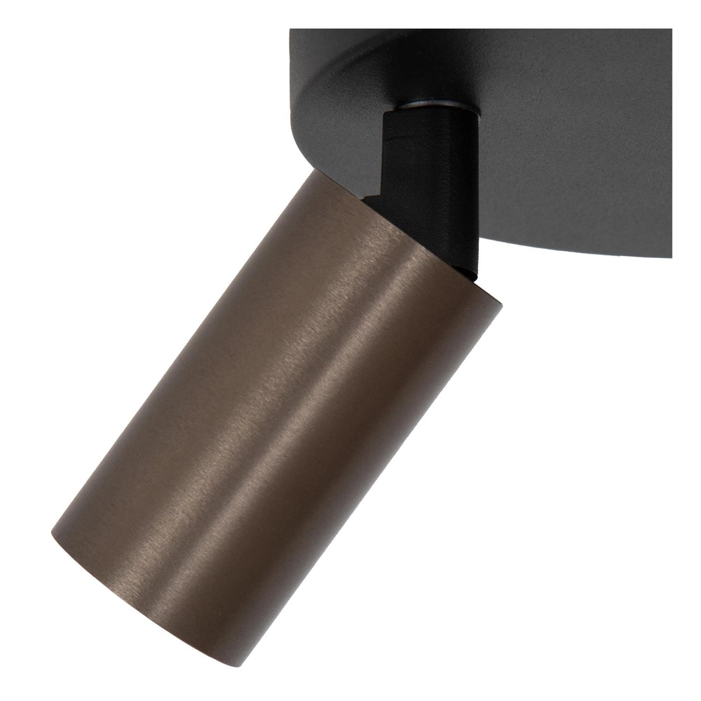 Plafondspot Ritmo mini GU10 3-lichts koffie bruin Lucide 5411212094025