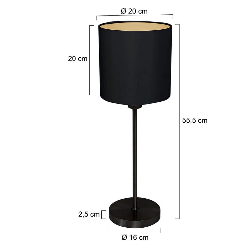 Nachtkastlamp Noor zwart Steinhauer 8712746171129