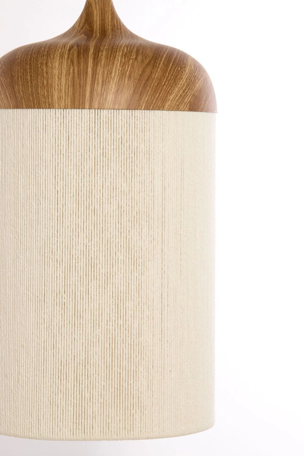 Hanglamp Dania lichte hout print Ø 22cm Light & Living 8717807743352