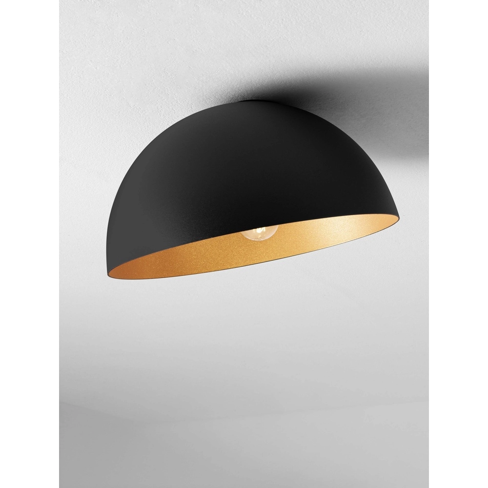 Plafondlamp Onia zwart met goud Ø 29cm Lyora 5212017458148