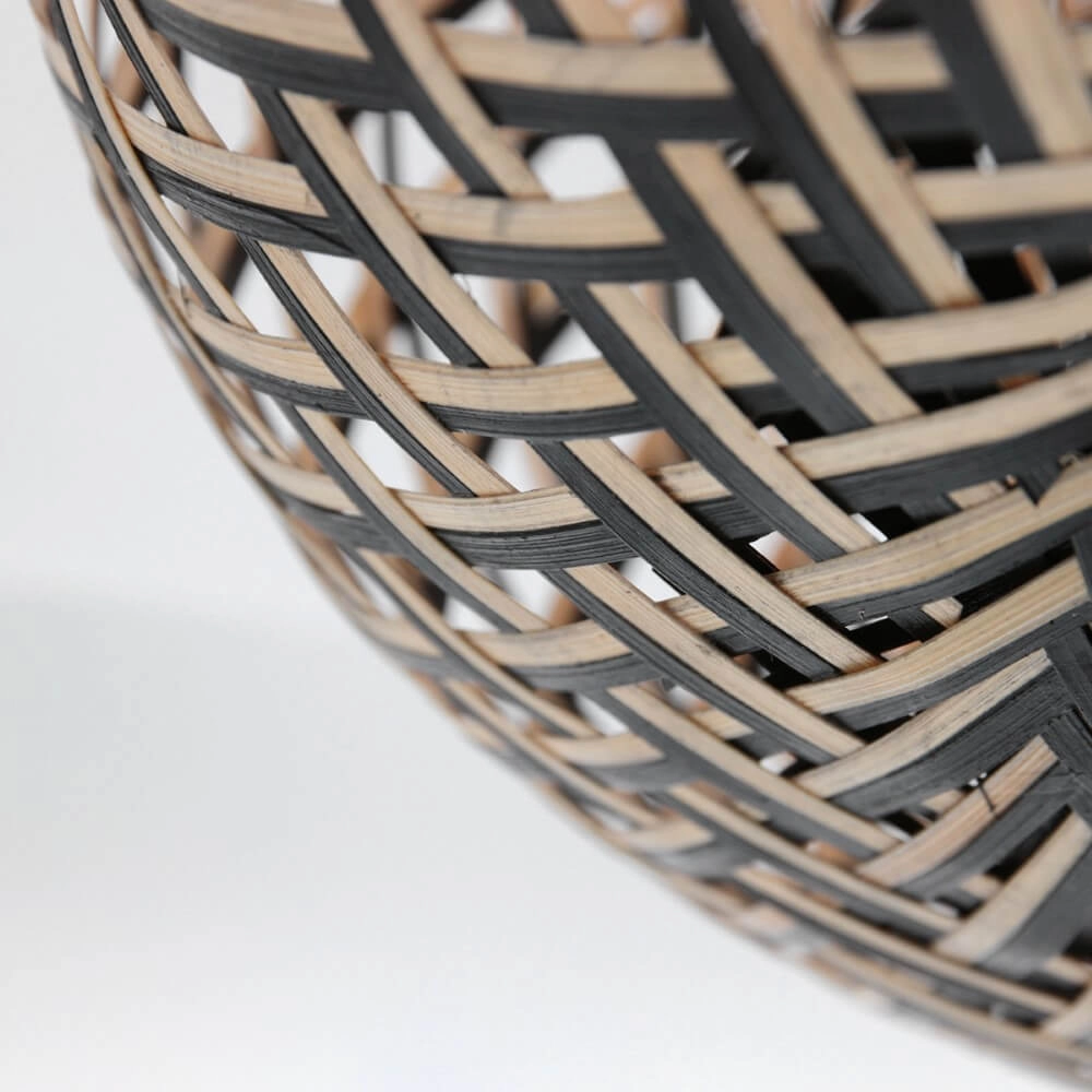 Zwarte bamboe plafondlamp Maze Ø 40cm Steinhauer 8712746147223