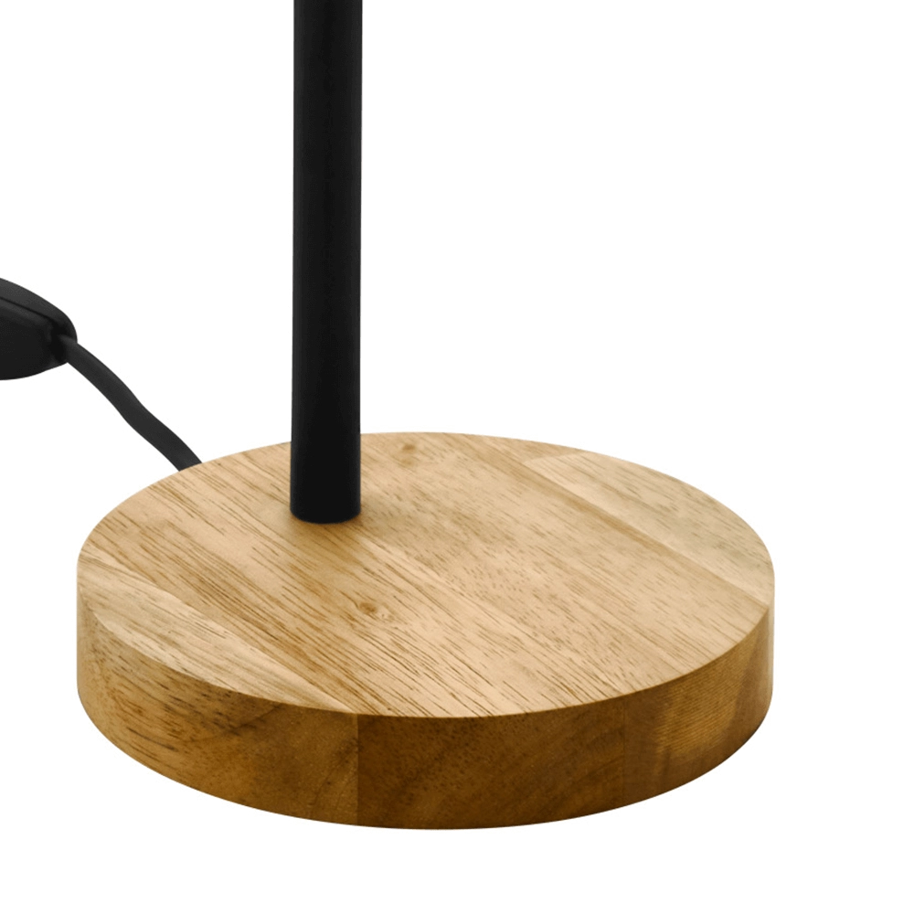 Landelijke bureaulamp Veradal zwart met hout Eglo 9002759988319