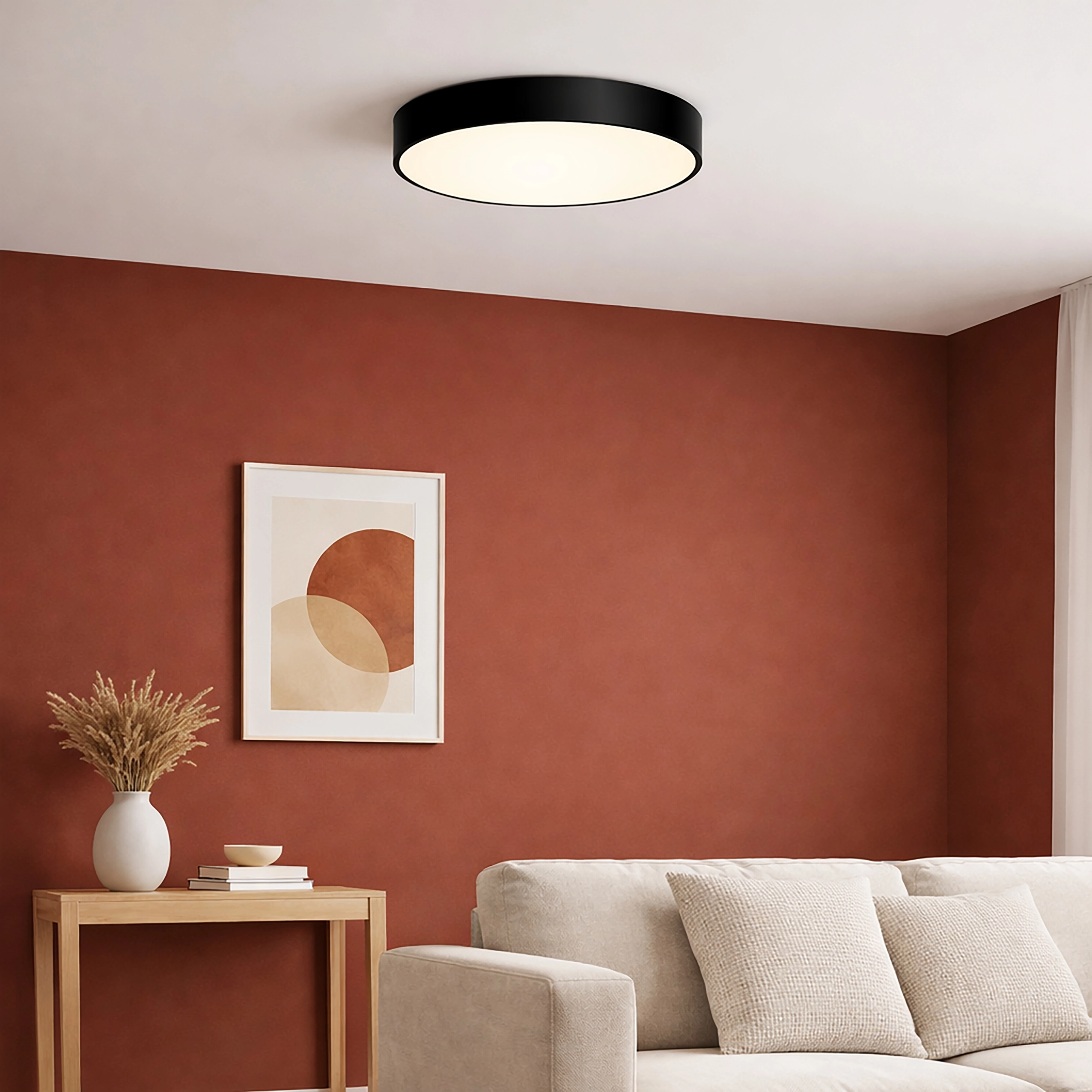 Plafonniere Grace Ø 30cm zwart Lyora 5053423315737