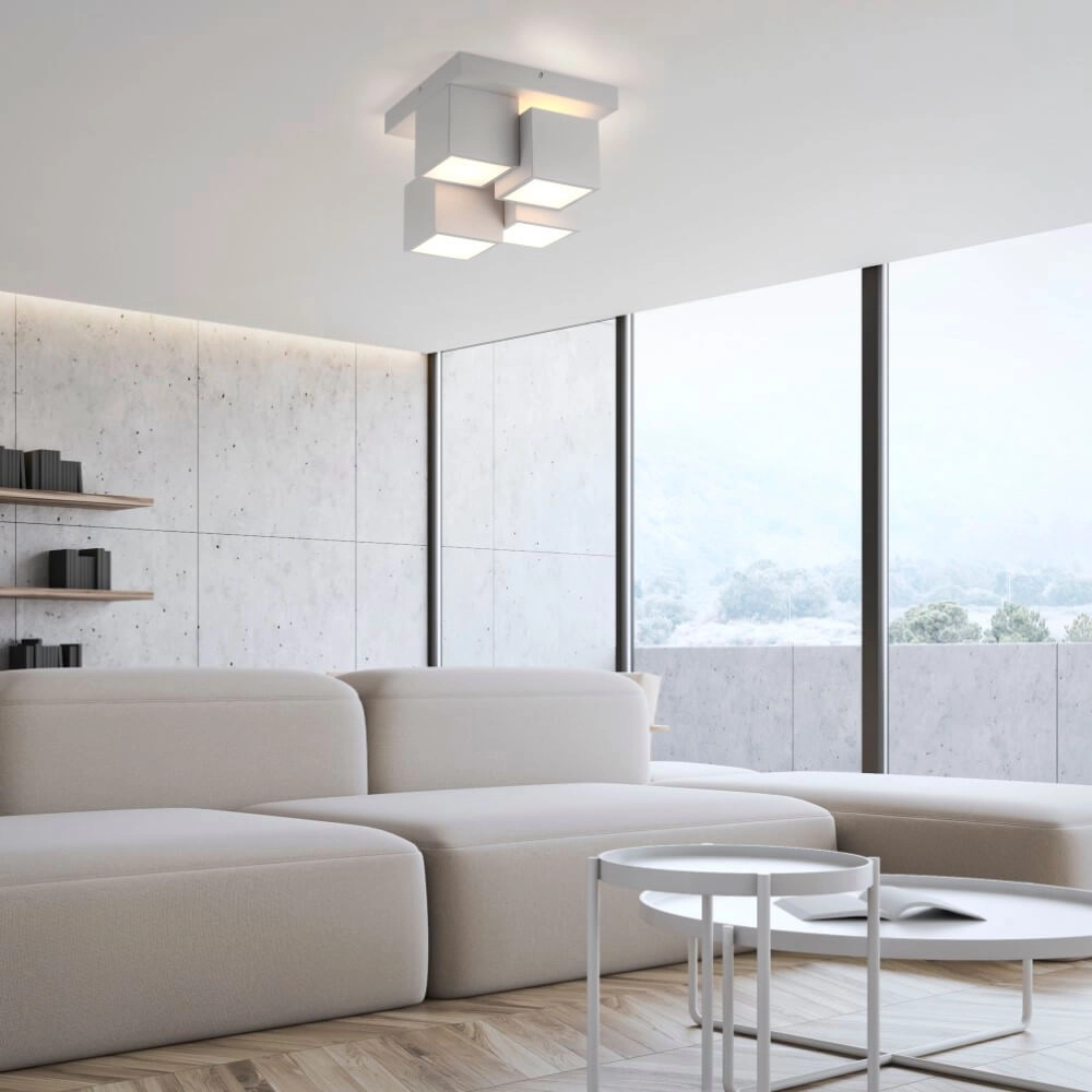 Witte plafondlamp Tetris wit Just Light 4043689004545