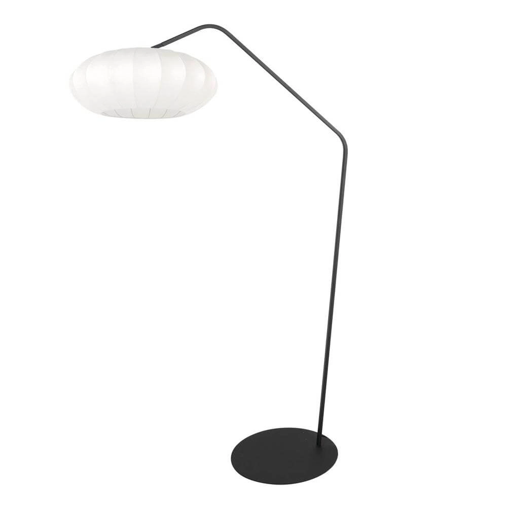 Vloerlamp Zig-Zag zwart met witte kap Ø 60cm Steinhauer 8712746179309