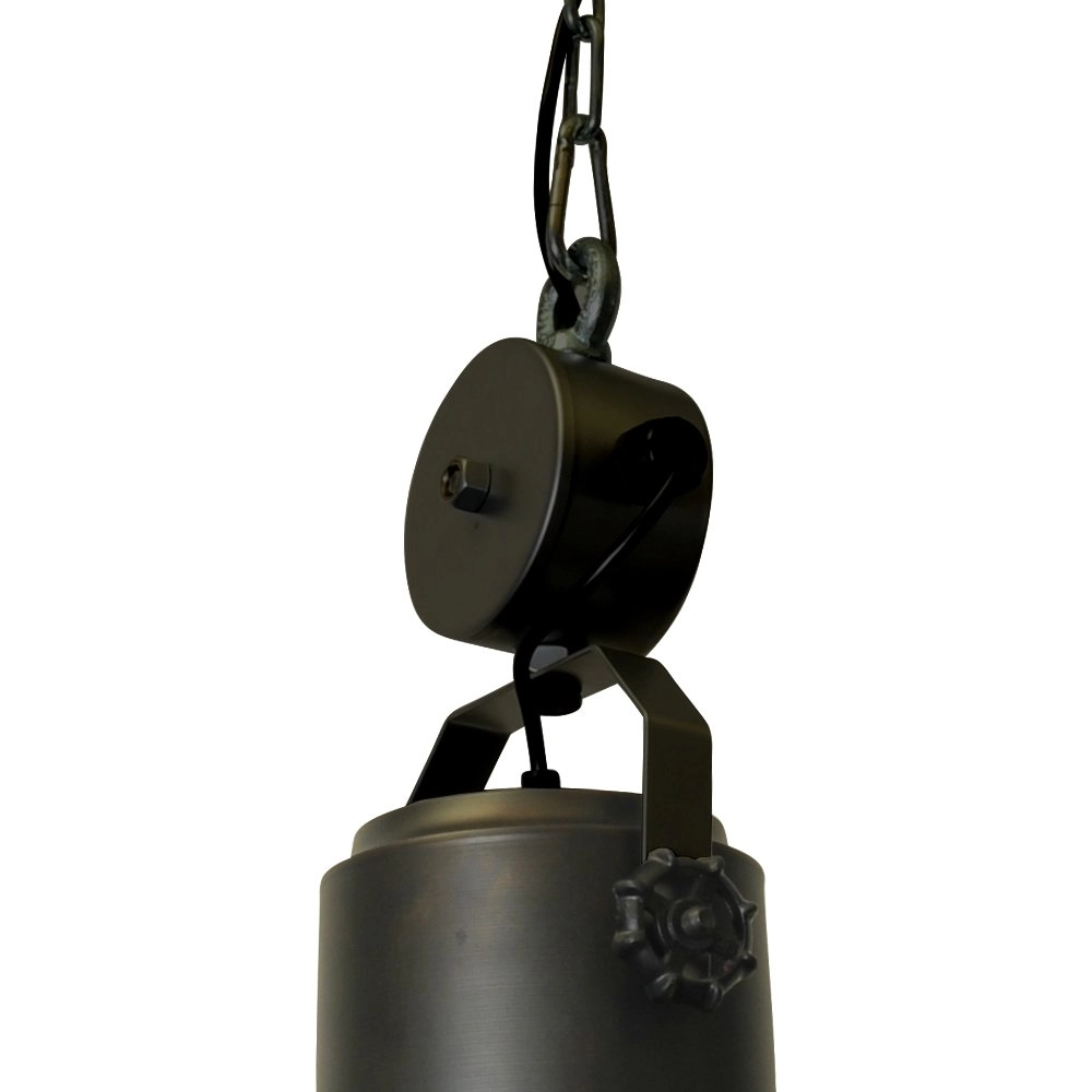 Landelijke industrie hanglamp Industria 58 Block antraciet koper Masterlight 8718121232966