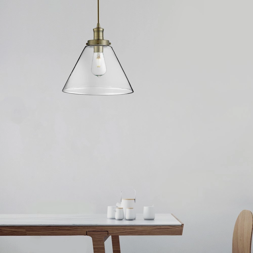 Hanglamp Pyramid Ø 29cm antiek brons Searchlight 5053423057705