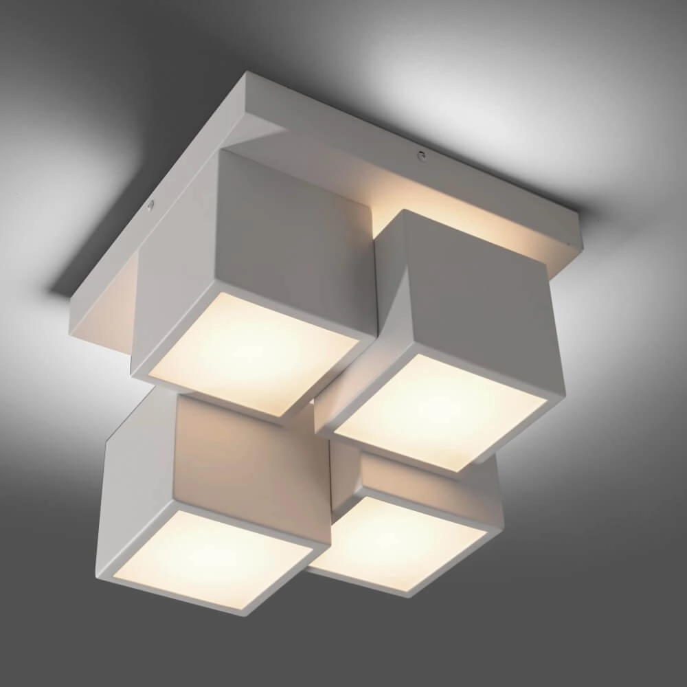 Witte plafondlamp Tetris wit Just Light 4043689004545
