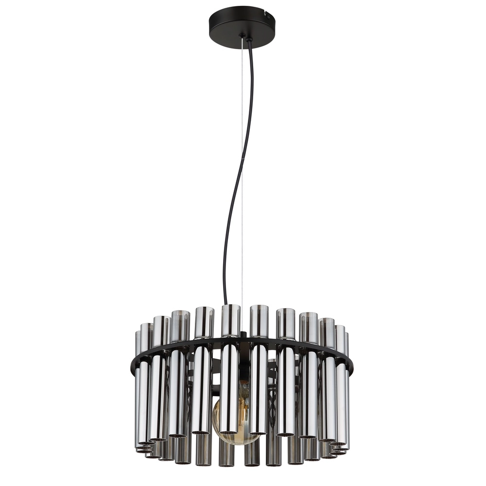 Hanglamp Gorley II zwart met glas staafjes Globo 9007371586110