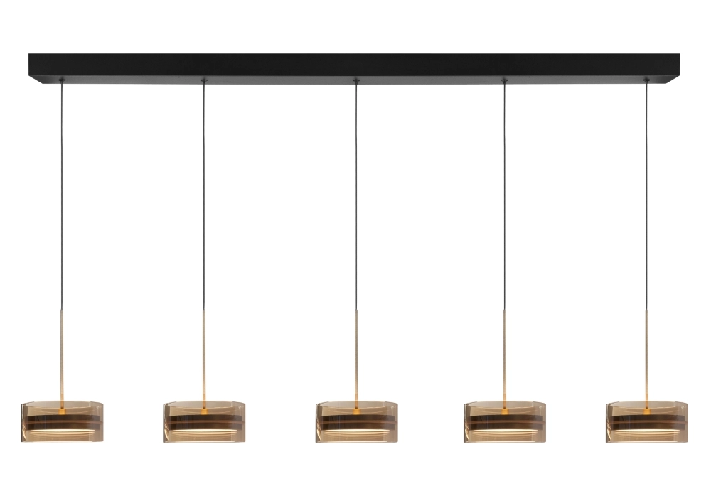 5-lichts hanglamp Enzo dimbaar