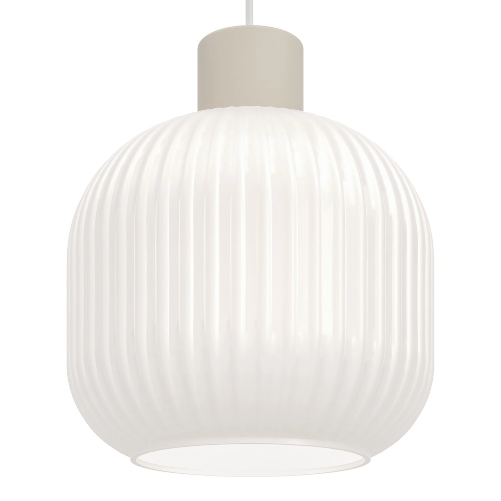 Design hanglamp Dasmina zand bruin met wit Ø 20cm Eglo 9008606406265