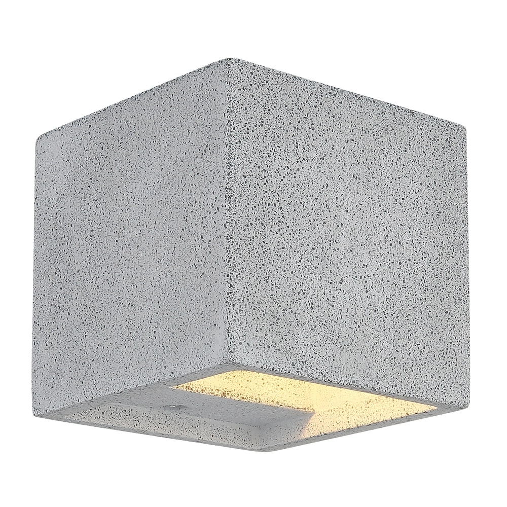 Moderne wandlamp Ferguson vierkant grijs