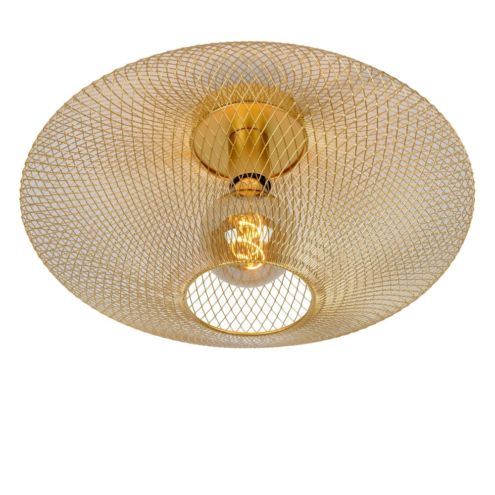 Gaas plafondlamp Mesh goud Lucide 5411212211361